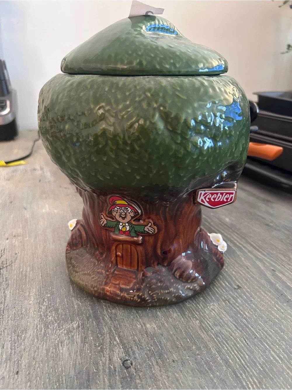 Tree Cookie Jar - Green & Brown Ceramic Storage